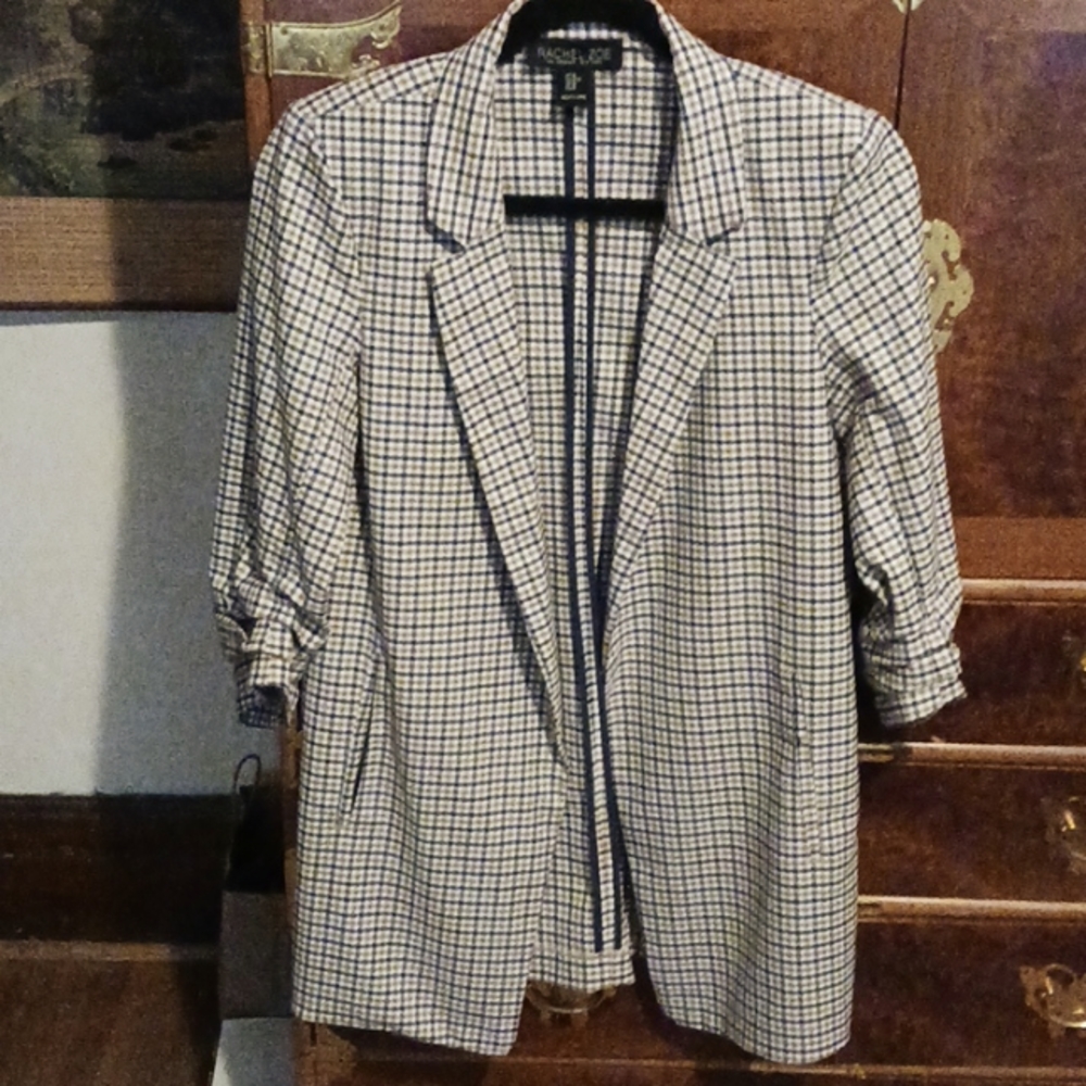 RACHEL ZOE plaid Blazer Medium NWOT